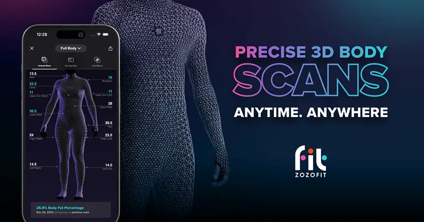 ZOZOFIT 3D body scanning technology